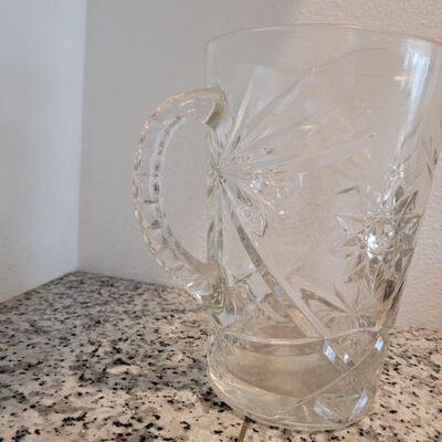 Lot #132: (2) Vintage Glass Beverage Pitchers