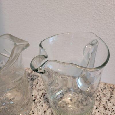Lot #132: (2) Vintage Glass Beverage Pitchers