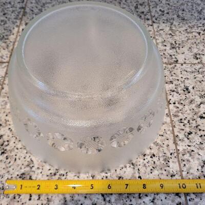 Lot #133: (2) Vintage Large Glass Decorative Bowls (1 from FRANCE)