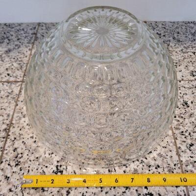 Lot #133: (2) Vintage Large Glass Decorative Bowls (1 from FRANCE)