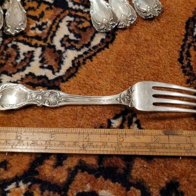 Lot #139: Vintage STERLING SILVER Reed & Barton BURGUNDY? Dinnerware Set (32 pcs.)