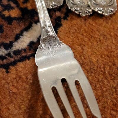 Lot #139: Vintage STERLING SILVER Reed & Barton BURGUNDY? Dinnerware Set (32 pcs.)