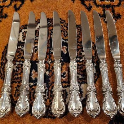 Lot #139: Vintage STERLING SILVER Reed & Barton BURGUNDY? Dinnerware Set (32 pcs.)