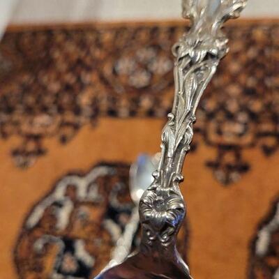 Lot #142: (3) Antique/Vintage Fancy Sterling Silver Spoons - "S" Monogram