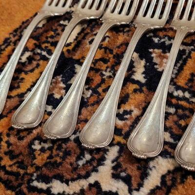 Lot #143: (6) Antique/Vintage Sterling Silver Forks