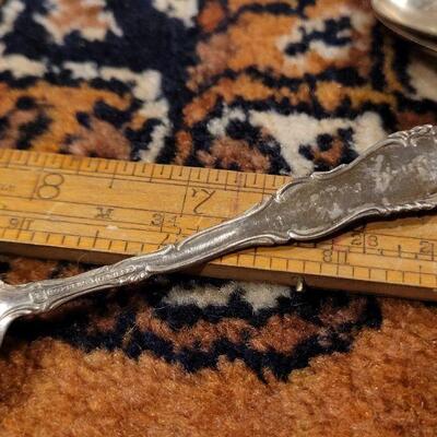 Lot #145: (3) Small Antique/Vintage Fancy Sterling Silver Spoons