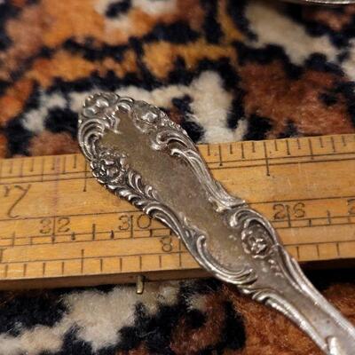 Lot #145: (3) Small Antique/Vintage Fancy Sterling Silver Spoons