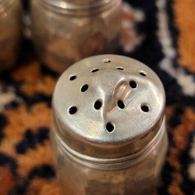Lot #146: (6) Antique/Vintage Small Sterling Silver Salt and Pepper Shakers