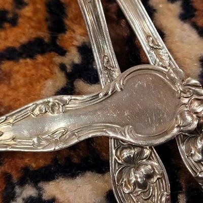 Lot #148: (6) Antique/Vintage Sterling Fancy Silver Spoons
