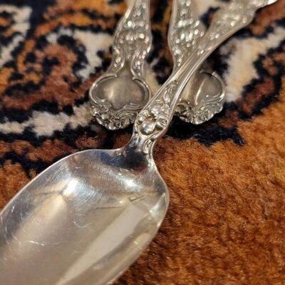 Lot #148: (6) Antique/Vintage Sterling Fancy Silver Spoons