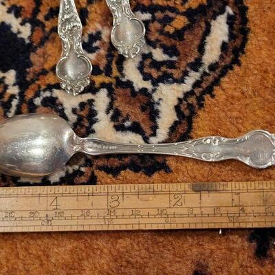 Lot #148: (6) Antique/Vintage Sterling Fancy Silver Spoons