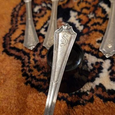 Lot #150: (5) Antique/Vintage Sterling Silver Handle Jam Spread Knives 