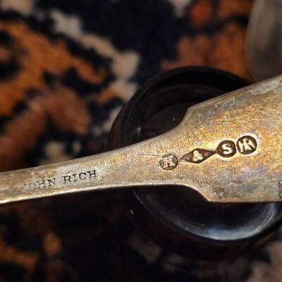 Lot #151: (4) Antique Late 1700's JOHN RICH Silver GrapefruitSpoons