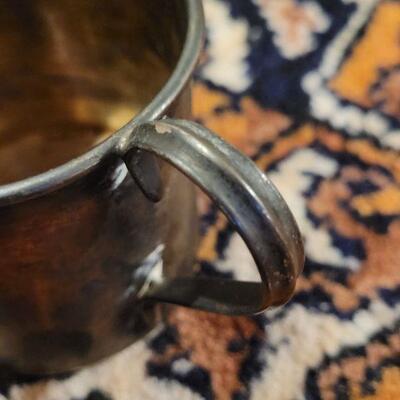 Lot #152: Antique Sterling Silver Baby Cup w/ Handle 