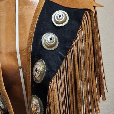 Lot # 155: Vintage Leather Collar w/ Concho Accents