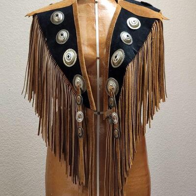 Lot # 155: Vintage Leather Collar w/ Concho Accents