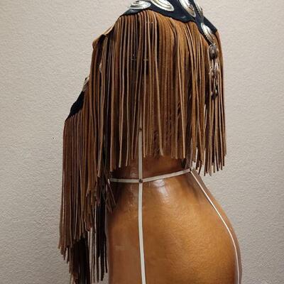 Lot # 155: Vintage Leather Collar w/ Concho Accents