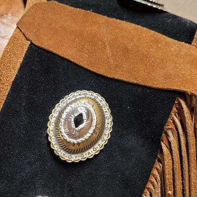 Lot # 155: Vintage Leather Collar w/ Concho Accents