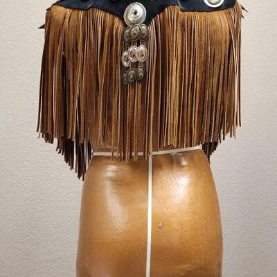 Lot # 155: Vintage Leather Collar w/ Concho Accents