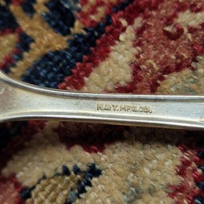 Lot #160: Vintage Flower Pattern Silver Plated Forks and Spoons by H&T MFG. (14 pcs)
