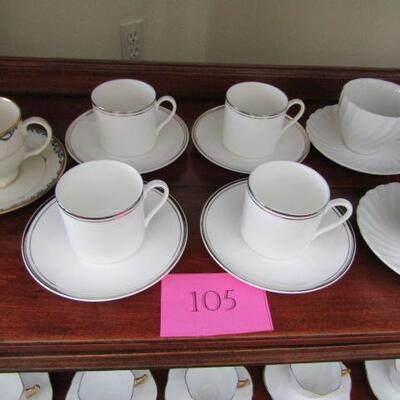 LOT 105  COLLECTION OF FINE CHINA CUPS AND SAUCERS