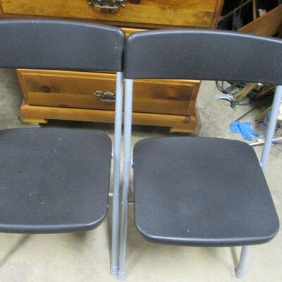 Lot 115 - 2 Black Folding Chairs