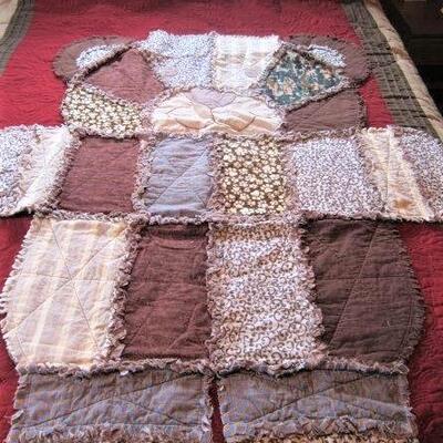 Hand Sewn rag trim Blankets - bear or puppy
