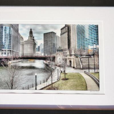 RICK GRAVES PHOTOGRAPH OF CHICAGO 'DUSABLE BRIDGE' BY MICHIGAN AVE. 