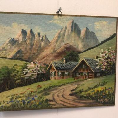 Four Scenic Paintings on Clipboard (15)