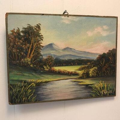 Four Scenic Paintings on Clipboard (15)