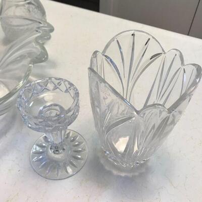 Clear Crystal Vases Decanters Misc (18)