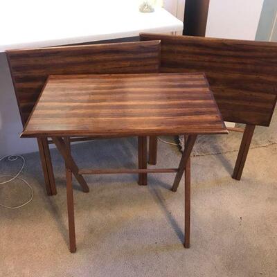 Set of 3 Wood TV Trays (19)