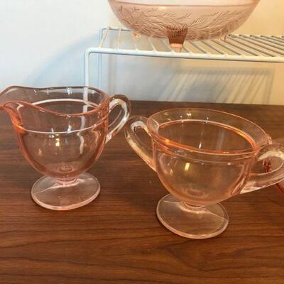 Pink Depression Glass (20)
