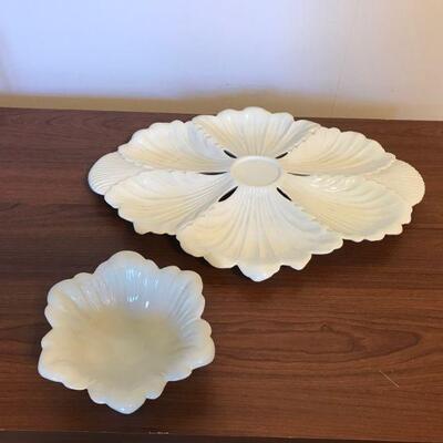 White Ceramic Crudite Vegetable Dip Platter (22)