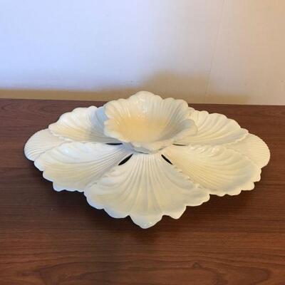 White Ceramic Crudite Vegetable Dip Platter (22)