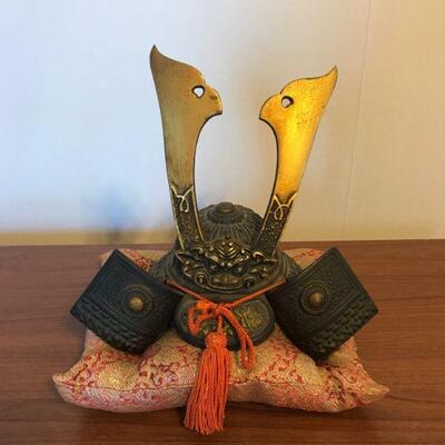 Vintage Decorative Ceremonial Japanese Samurai Kabuto Helmet (29)