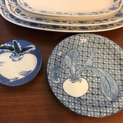 Mixed Blue Floral Japanese Serving Lot - Noritake China (36)