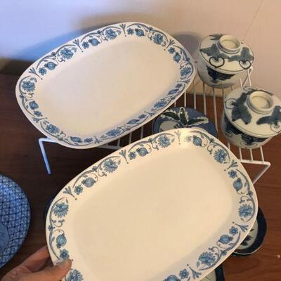 Mixed Blue Floral Japanese Serving Lot - Noritake China (36)
