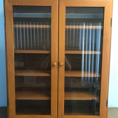 Vintage Two Piece Glass Cabinet and Rounded Storage Cabinet (37)