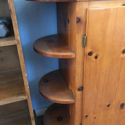 Vintage Two Piece Glass Cabinet and Rounded Storage Cabinet (37)