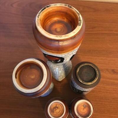 Vintage Crackle Japanese Sake Set (42)