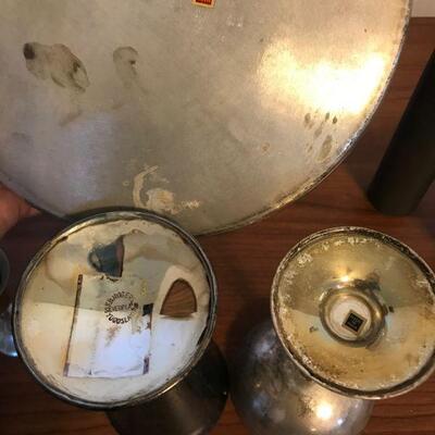 Vintage Silver Plate Tray and Cups - India - Yugoslavia (53)
