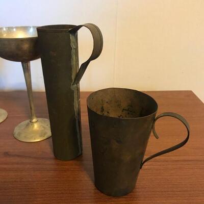 Vintage Silver Plate Tray and Cups - India - Yugoslavia (53)