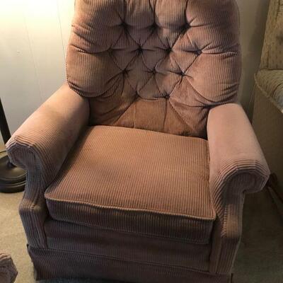 Rose La Z Boy Swivel Rocker Pair (59)