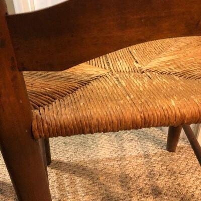Lot 1 - Set of Vintage Wood and Wicker Chairs