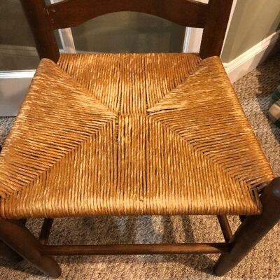 Lot 1 - Set of Vintage Wood and Wicker Chairs