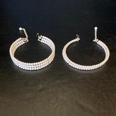 Fashion Pair of Pearl Cockers (Silver)