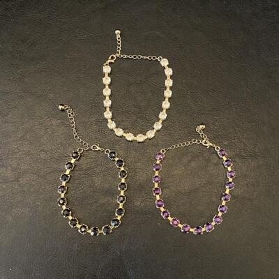 3pc Crystal Bracelet Set