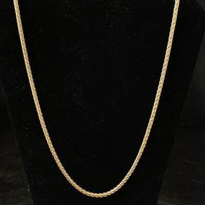 Fashion 24” Gold Tone Twisted Link Chain