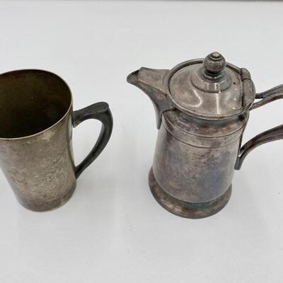 SILVER CUP AND CREAMER